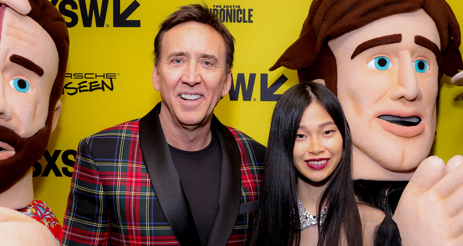 Nicolas Cage is joined by pregnant wife Riko Shibata at the screening of The Unbearable Weight of Massive Talent at SXSW 2022